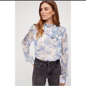 Free People Ingrid Blouse, Size Small, Like New!
